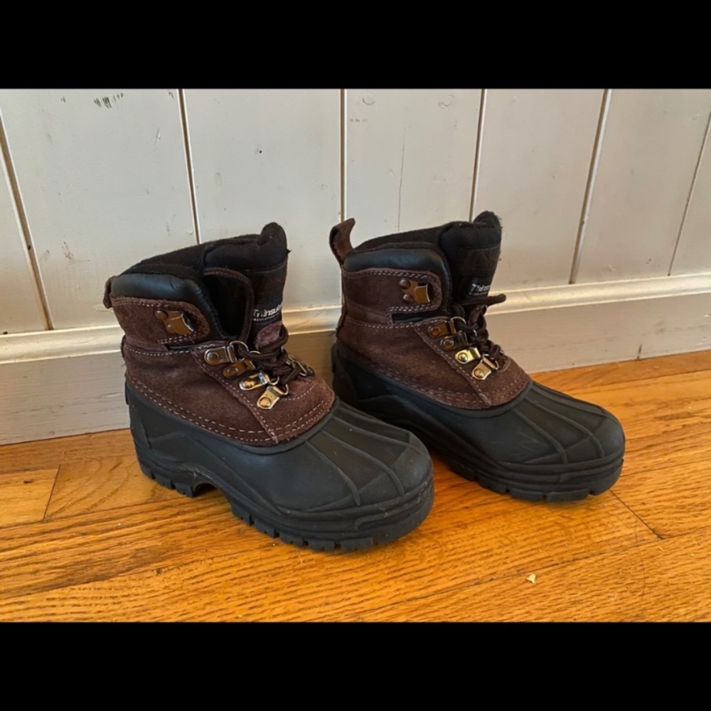 Coleman Glacier-K Kids Winter Boots Size 12 Brown/black Lace Up.